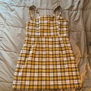 Yellow plaid summer dress